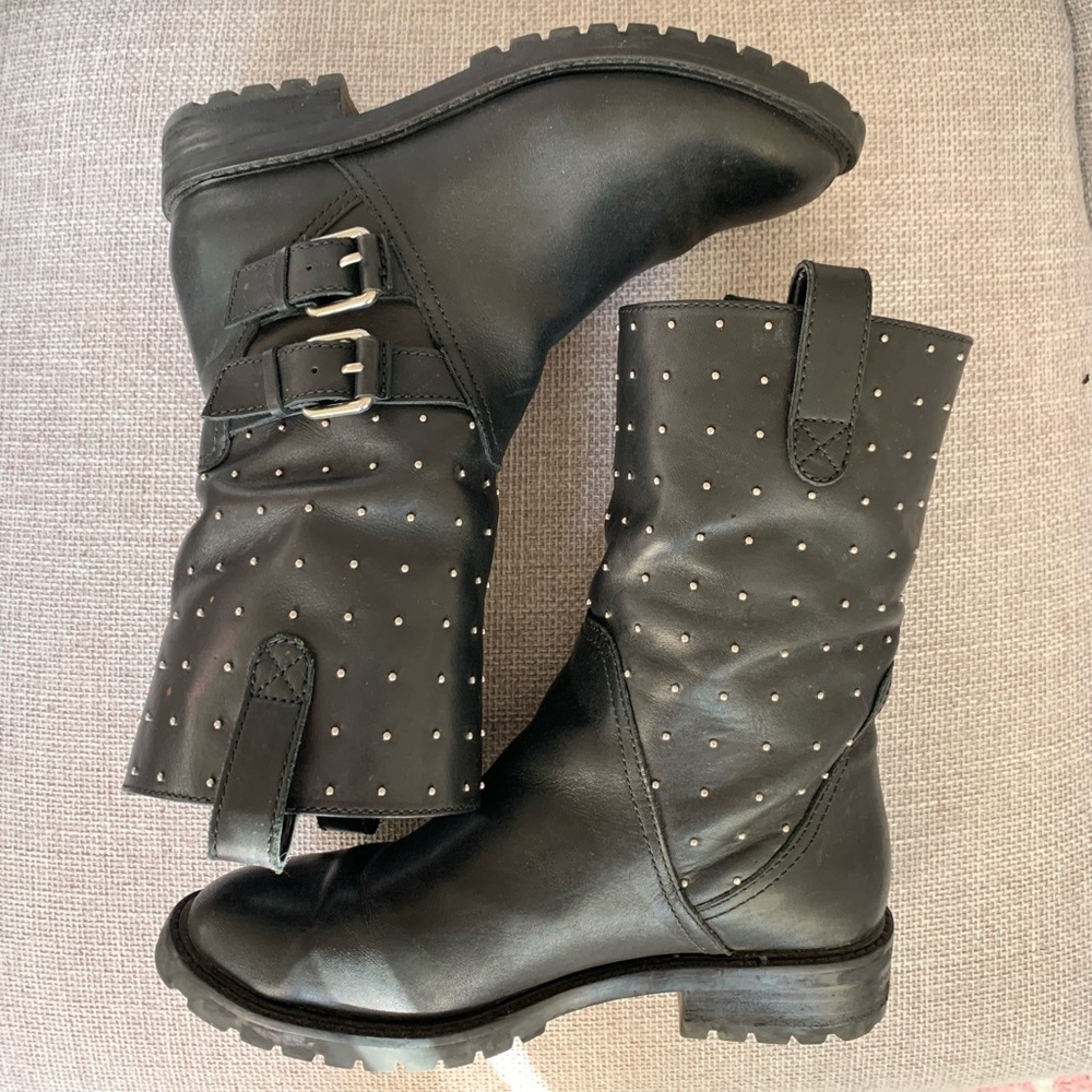 Black MOTO Boot soft leather like new